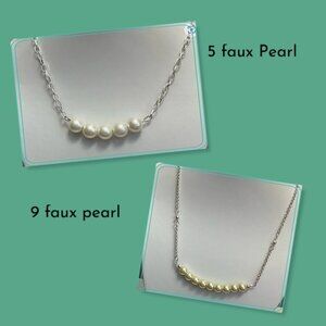 NEW Minimalist large faux pearl pendant (5 or 9 pearl)